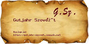 Gutjahr Szovát névjegykártya